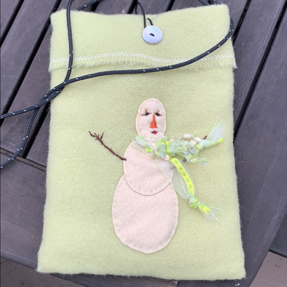 Wool crossbody purse
